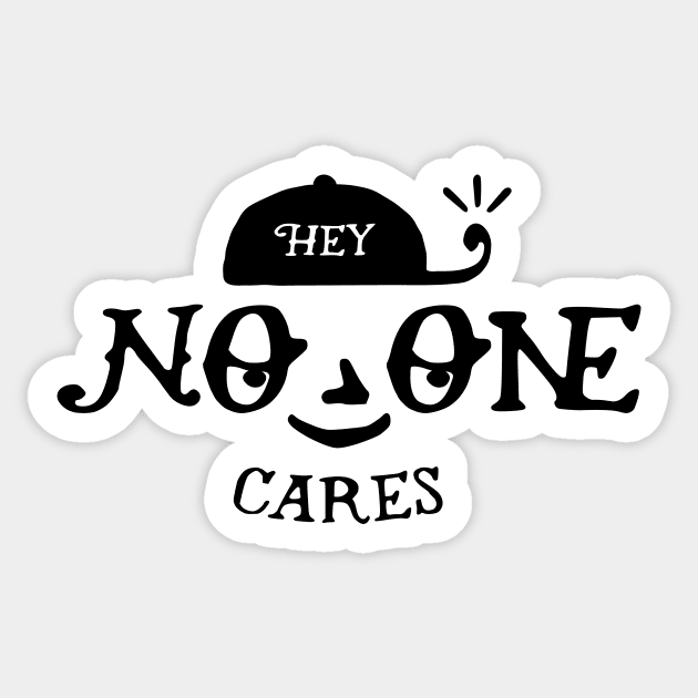 No One Cares Sticker by Aguvagu